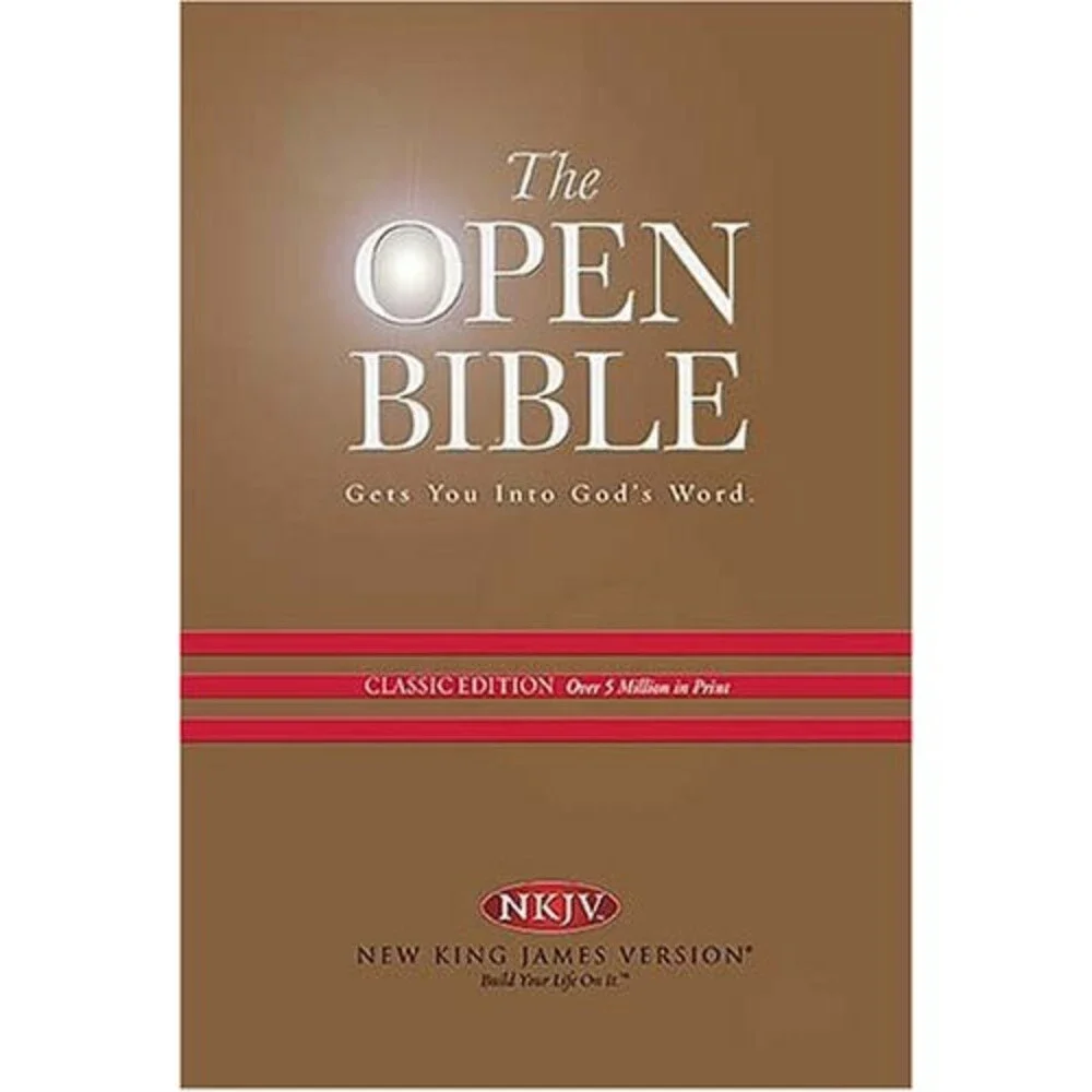 Open Bible: New King James Version, Black, Bonded Leather, Classic Edition